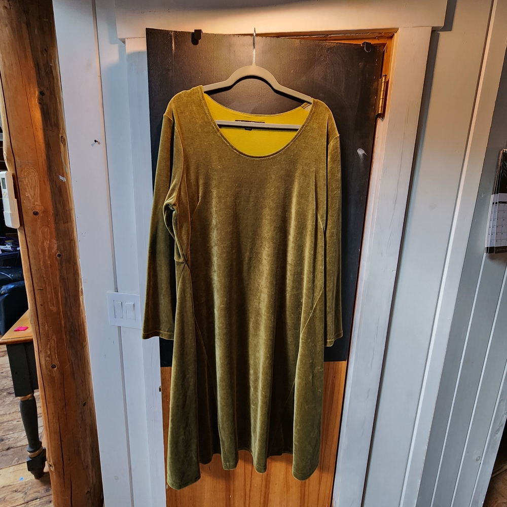 Gudrun Sjoden Olive Green Long Sleeve Dress
